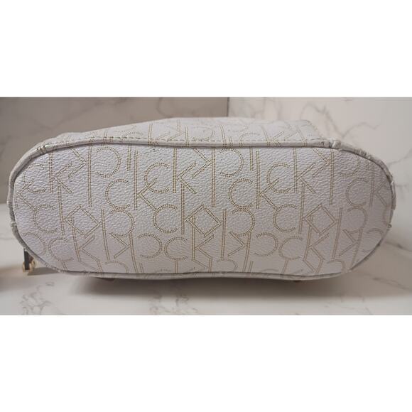 Calvin Klein White Monogram Mini Backpack main image 3